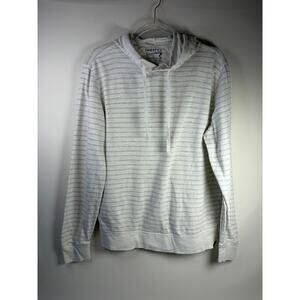 Faherty Organic Cotton Sunwashed Slub Hoodie Striped Pullover Men's Size Medium